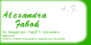 alexandra fabok business card